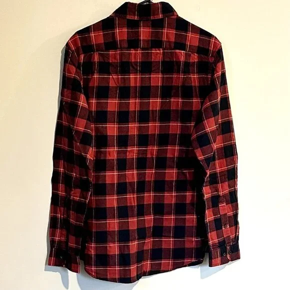 NWT Goodfellow Red Plaid Long Sleeve Button Up Shirt - Large - Picture 5 of 5